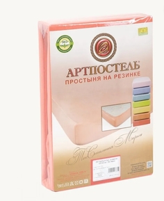 Простыня Трикотажная на Резинке 60х120х10 арт. 250 Персик Артпостель