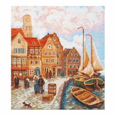 Набор для вышивания Палитра"Городской причал" 21х24 см