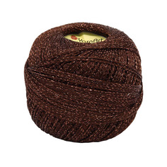 Пряжа YarnArt Paris, 50 г, 210 м (вискоза, металлик) (326 коричневый), 6 мотков