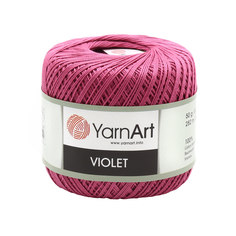 Пряжа YarnArt Violet, 50 г, 282 м 100% мерсеризованный хлопок 0075 клевер, 6 мотков