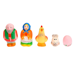 Набор резиновых игрушек ПКФ Игрушки Курочка Ряба и золотое яичко 5 шт. 1375966