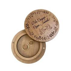 Шкатулка Woodenking свадебная деревянная для обручальных колец "Светлый дуб"