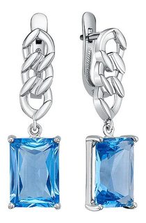 Серьги из серебра с ситаллом Империал S2082/Ag-607/76 Imperial