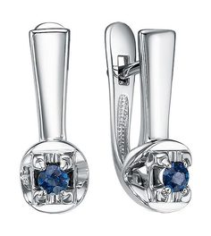 Серьги из серебра с сапфиром Империал S1875/Ag-602 Imperial