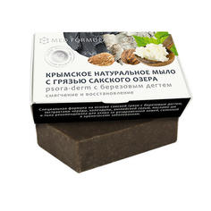 Мыло Дом Природы "Psora-Derm" с березовым дегтем и грязью Сакского озера, 100 г