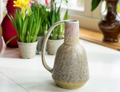 Керамическая ваза ТРОЙЯНА, бежевая, 20х11.5 см, Edelman