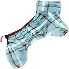 Комбинезон для собак серый в клетку For My Dogs для мальчика FW1111-2021 M 18
