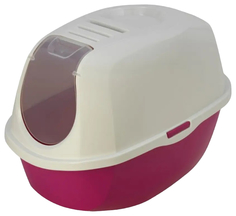 Туалет-домик Moderna SmartCat 54x40x41 см с угольным фильтром коралловый