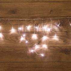 Гирлянда светодиодная «Бахрома» 3х0,8 м, 200 LED, цвет теплый белый, прозрачный ПВХ Neon Night