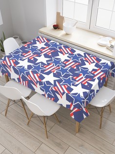 Скатерть прямоугольная JoyArty "Звезды США" из сатена, 120x145 см