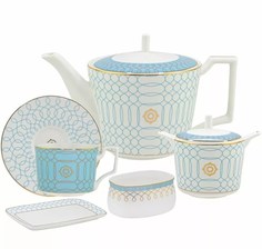Чайный сервиз 18пр. 250мл ТИФФАНИ в под.уп. Костяной фарфор 145-301 118-145-301 Lenardi
