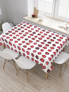 Скатерть прямоугольная JoyArty "Ягодные ряды" из сатена, 120x145 см