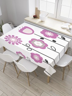 Скатерть прямоугольная JoyArty "Самобытность цветов" из сатена, 120x145 см