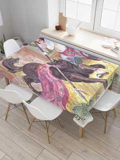 Скатерть прямоугольная JoyArty "Японское искусство" из сатена, 120x145 см