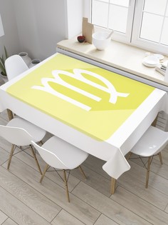 Скатерть прямоугольная JoyArty "Символ Девы" из сатена, 120x145 см