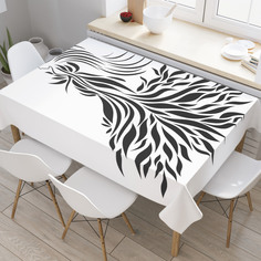 Скатерть прямоугольная JoyArty "Элегантное платье" из сатена, 120x145 см