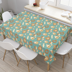 Скатерть прямоугольная JoyArty "Мечты сластены" из сатена, 120x145 см