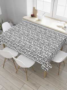 Скатерть прямоугольная JoyArty "Отпечатки листьев" из сатена, 120x145 см