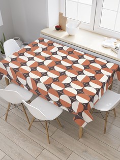 Скатерть прямоугольная JoyArty "Половина окружности" из сатена, 120x145 см