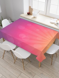 Скатерть прямоугольная JoyArty "Градиентный рассвет" из сатена, 120x145 см