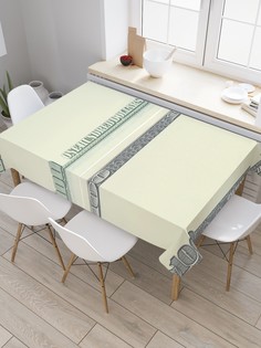 Скатерть прямоугольная JoyArty "Сто долларов без рисунка" из сатена, 120x145 см