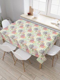 Скатерть прямоугольная JoyArty "Точечные кружева" из сатена, 120x145 см