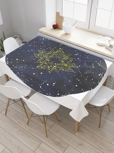 Скатерть прямоугольная JoyArty "Знак астрологии" из сатена, 120x145 см