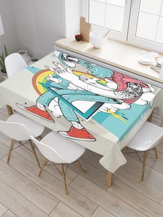 Скатерть прямоугольная JoyArty "Свободный человек" из сатена, 120x145 см