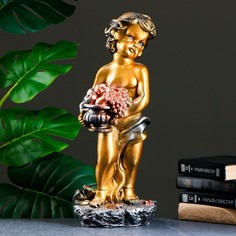 Фигура "Мальчик с корзиной" бронза, 50х23х20см Хорошие сувениры
