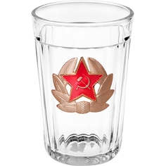 ТМ ВЗ Граненый стакан с кокардой СА