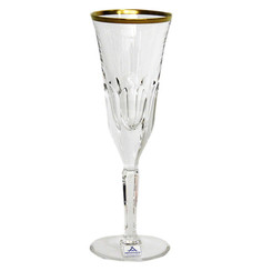 Бокалы для шампанского 200 мл 6 шт Arnstadt Kristall "Полаис /Золотая кайма" / 065732 No Brand