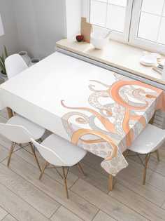 Скатерть прямоугольная JoyArty "Щупальцы выше" из сатена, 120x145 см