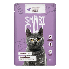 Влажный корм для кошек и котят Smart Cat кролик, 25шт по 85 г