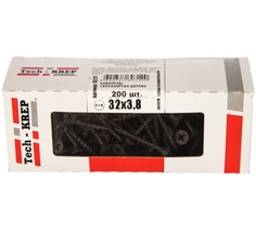 Саморез 3.8х32 гипсокартон-дерево (уп.200шт) коробка Tech-Krep 102121 ( 1упак. )