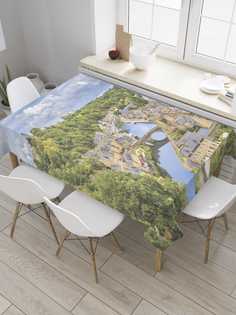 Скатерть прямоугольная JoyArty "Красочная идиллия" из сатена, 120x145 см