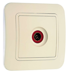Розетка TV 1-м СП Lillium 16А IP20 крем./крем. Makel 70207 ( 1шт. )