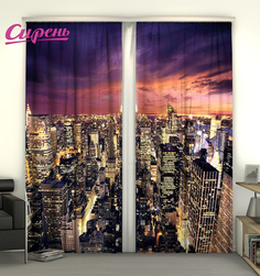 Штора классическая Сирень srn161400 145x260 см разноцветная