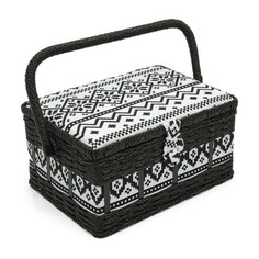 LY1632L PVC Tray Шкатулка средняя, декоративная, Черно-белый узор, 26*19*14,5см Hobby&Pro