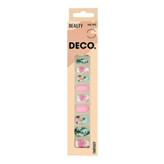 Набор накладных ногтей DECO. Fantasy Tropic с клеевыми стикерами 48 шт