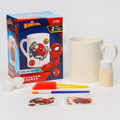 Кружка для декупажа, сделай сам "Набор для творчества" Человек паук Marvel