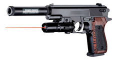 Пистолет игрушечный Power Device с Лазерным прицелом и Глушителем Shantou Gepai