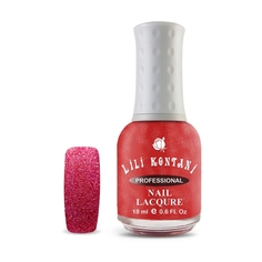 Сахарный лак для ногтей Lili Kontani Sugar Sand тон №24 Карминно-красный, 18 мл