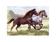 Рисунок на канве Матренин Посад Бегущие кони 1223
