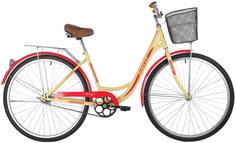 Велосипед FOXX 28" VINTAGE бежевый, сталь, размер 18" + передняя корзина