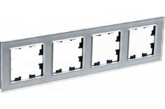 Рамка 4-м AtlasDesign Nature стекло алюм. SchE ATN320304 Schneider Electric