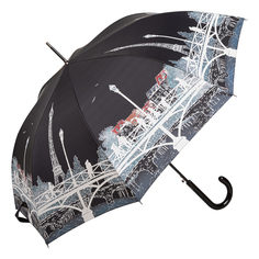 Зонт-трость женский полуавтоматический GUY DE JEAN Pont des arts, черный