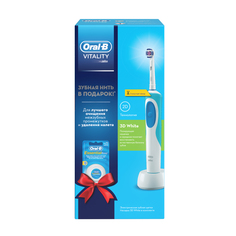 Зубная щетка электрическая Braun Oral-B Vitality 3D White + зубная нить