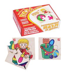 Развивающий пазл из дерева Игрушки, 4 элемента АНДАНТЕ
