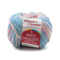 Пряжа из Троицка Кроха принт, секционная, 50 г, 135 м, (шерсть, акрил), 1375м, 10 мотков