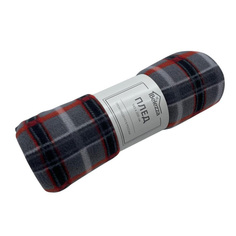 Плед Belezza 6153473 флис "Sherlock" 140х200 серо-красный
